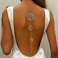 All-In-One Women's Body Chain Back Chain Elegant Necklace Waist Chain  Summer sidabras