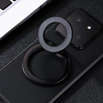 Double-Sided Magnetic Phone Holder: MagSafe, Strong Magnet, 360° Rotation, Double Ring, Multi-Functional Desktop Stand šalta juoda spalva