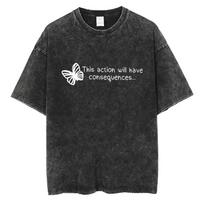 Hot Sale Game Life Is Strange Retro Washed T Shirt Men Women Casual Cotton Vintage T Shirts Unisex Fashion Oversized Tshirts S