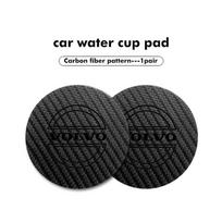 2pcs Car Coaster Water Cup Holder Anti-Slip Pads Accessories For Volvo V50 S60 XC60 S40 XC40 XC90 V60 S80 S90 V70 XC70