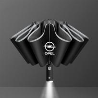 Opel Astra Corsa Grandland Insignia Mokka Vectra Tigra Vivaro Zafira Combo Delica Car Automatic Folding Sun Umbrella Sunshade juoda