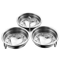 3 Cup Egg Poaching Pan with Grab Handle Steamed Egg Mould Kitchen Gadgets Omelette Maker  Egg Tart Normal