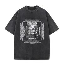Tame Impala Deadbeat Turo Albumo Marškinėliai Unisex Laisvi Vintage Išskalbti Marškinėliai Madingi HipHop Gerbėjų Dovanų Trumpomis Rankovėmis Marškinėliai S