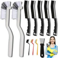 11Pcs Strong Decontamination Crevice Cleaning Brush Set Kitchen Cleaning Brush Kit  Household flat head