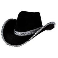 Sequin Cowboy Hat Sequined Curved Brim Jazz Hat Cowgirl Caps Vibrant Colors Bachelorette Party Hats For Stage Performances Hen juoda