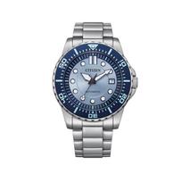 CITIZEN Mechaninis laikrodis Serija 100 metrų atsparus vandeniui Automatinis Plieninė apyrankė 43mm Vyriškas laikrodis Mėlynas ciferblatas NJ0178-81M mėlyna