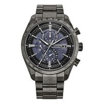 CITIZEN 100 meters waterproof, solar Quartz, super titanium strap, 42mm, same style for men and women, black dial AT8287-62E juoda