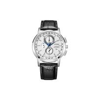 CITIZEN Eco-Drive serija Eco-Drive radijo bangomis valdomas baltas ciferblatas amžinasis kalendorius mechanizmas fotoelementas kvarcinis odinis dirželis vyriškas laikrodis baltas ciferblatas AT8110-11A mėlyna