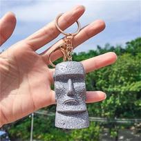 Watchman Easter Island Keyring Stone Man Moai Figurine Moai Statues Keychain  Motorcycle Large