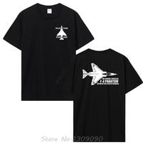 F4 Phantom Interceptor Fighter Bomber Cotton Tshirt Casual Unisex Tops Tees O-Neck Summer Oversized T-shirt Men's Clothing S įvairiaspalvis