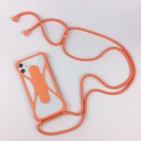 Neck Hanging Sling Chain Phone Holder Case Sports Strap Mobile Phone Lanyard Phone Accessories oranžinė