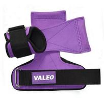 1 Pair Weight Lifting Wrist Straps with Fastening Tape Adjustable Thick Padded Weightlifting Powerlifting Hand Straps Sports Supplies violetinė