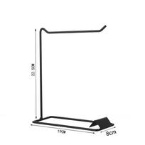 Metal Jewelry Display Stand Rack Organizer with Multiple Hooks for Necklaces Bracelets Earrings and Accessories One Size juoda