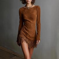 Women's Casual Long Sleeve Solid Color Dress Soft Fabric Comfortable Fit Lightweight Everyday Wear Suitable for Various Occasions XXL