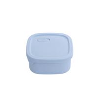 Foldable Lunch Box Microwave Safe Bento Box with Compartments Leak Proof Food Storage Container for Students Office Workers One Size mėlyna