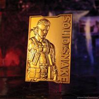 Limited 2001 Fanattik Official Merch Metal Gear Solid 2 Solid Snake Badge, 24k Gold Plated Collectible Pin Gift Decoration