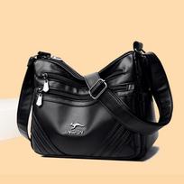 Bag women's new fashionable versatile women's messenger bag multi-layer large-capacity shoulder bag middle-aged mother bag tide 27*21*13cm juoda