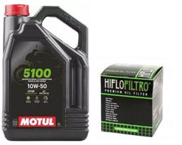 Olej Motul 5100 10W50 4L + Filtr Hiflo Hf650 Ktm Duke Adventure Rally