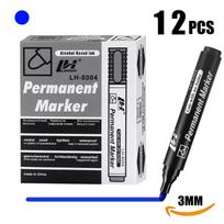 12Pcs/Box Large-Capacity Marker 10Mm Nib Oil-Based Big-Ended Marker Pen Refillable Waterproof Non-Erasable A7