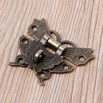 5Pcs Wooden Jewelry Box Case Lock Pad Chest Lock For Box Accessories Retro Vintage Butterfly Latch Hasp