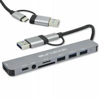 Hub Adapter Uniwersalny Rozdzielacz Usb-C 8W1 Czytnik Sd Usb 3.0 Audio