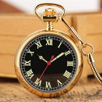 Luminous Numbers Dial Mechanical Automatic Pocket Watch Self Winding Pocket Snake Chain Luxury FOB Watch Noctilucent Fluorescent auksas