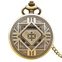 Retro Bronze Steampunk Flip-Top Male And Female Student Gift Quartz Necklace Series Commemorative Pocket Watch bronza