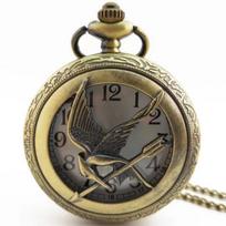Retro quartz Hunger Games popular hollow Mockingbird design stylish bronze pocket watch bronza
