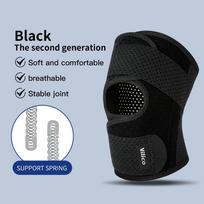 Adjustable Knee Patella Support Cushion Pressure Sport Knee Wrap  Tennis Ball S-Black style 1