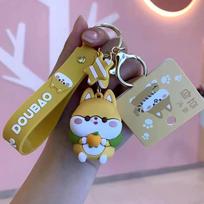 Adorable Doubao Shiba Inu Keychain Plush Toy Stylish Bag Charm For Women And Men Backpack