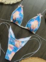 Micro Bikinis 2025 Sexy Women Swimsuit Swimwear Female Thong Bikini Set Biquini Bathing Suit Print Swimming Suits Beachwear S