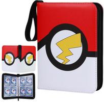Card Album 4-Pocket Binder, 400 Slots 7.0 Trading Card Storage Book žalia
