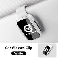 Car Sunglasses Holder Magnetic Leather Clip Ticket Holder for Volvo XC60 S90 XC90 S60 XC40 V60 V90 S40 Volvo C40 C70 Accessories