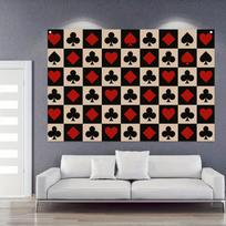 2D Retro Playing Card Suit Tapestry Wall Hanging Casino Party Background Cloth 47.2x31.5inch/120*80cm