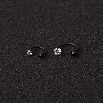 2Pcs 20G 6-10mm Stainless Steel Nose Helix Stud Earring Conch Rook Daith Lobe Ear Piercing Jewelry Cz Hoop Tragus Cartilage 0.8x6x2.5mm