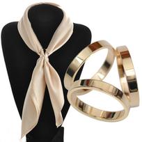 Šilko šalikas Papuošalai Priedai sagtis skara Žiedo segtukas Tricikliai Šalikai Sagtis Prabangus gold ring style