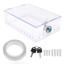 11pcs Large Size Thermostat Lock Box Clear Cover Universal Fit Thermostat Protective Cover With Key Thermostat Guard Home Use