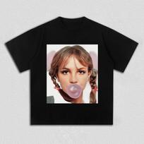 Britney Spears Bubble Gum Graphic T-Shirt Men Women Casual Cotton Pop Singer Streetwear Fan Merch Top S įvairiaspalvis