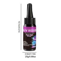 Replacement High Viscosity UV Resin Powerful DIY Resin Kit Crystal Clear UV repair fluid (as the picture,S)
