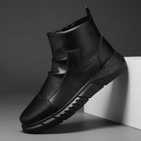 Martin Boots Vyriški britiško stiliaus aukštakulniai vyriški batai juodi batai laisvalaikio tendencija odiniai batai vyrams 39 juoda