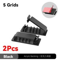 2Pcs Cable Organizer Cord Management Wire Holder Flexible USB Cable Winder Silicone Clips for Mouse Keyboard Earphone Protector
