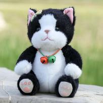 Bell Sitting Cat Plush Toy Doll Cat Doll Children'S Gift Rag Doll Scratching Machine Doll 25cm8 Inch Grabbing Machine Doll 0.15kg