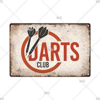 Darts Knowledge Dart Board Play Darts Game Vintage Tin Sign Metal Plaque Retro Poster Garage Man Cave Room Home Wall Decor Gift 30x40cm(11.8x15.7inch)