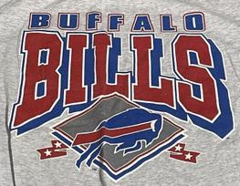 26 Vtg Buffalo Bills NFL Logotipas Čempionai Peleno spalvos T-shirt Pagrindinio stiliaus marškinėliai HN2233 Unisex T-Shirt M