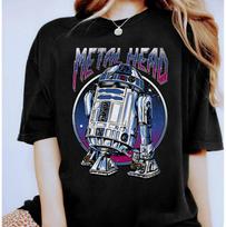 Star Wars R2D2 Metal Head Vintage 100% Cotton T-shirt Mens Tees Top Unisex 100% Cotton T-shirt Mens Tees Top Adult Tee XL