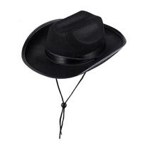 Children's Pink-Trimmed Denim Western Cowboy Hat with Black and White Scarf
