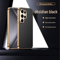 Samsung S26 Ultra/S25 Plus Electroplated Lychee Leather Phone Case - Full Coverage and Anti-drop Protection for Men Samsung S25 FE
