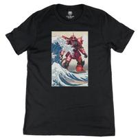 Char Red Comet MS-06S Zaku 2 Gundam in the Great Wave off Kanagawa Anime Tee S
