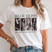 Billie Eilish Hit Me Hard And Soft T-T-Shirt Music Fan Concert Unisex Gift Tee Top S