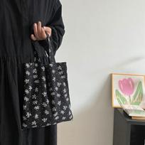 Japanese niche lazy cotton bag black elegant versatile small handbag mini walking bag carry-on small bag women